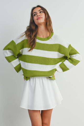 Violet Striped Sweater