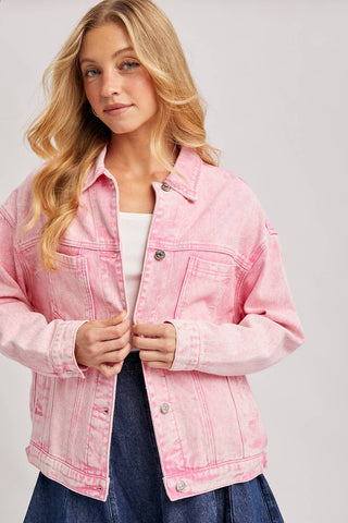 Darby Denim Button Down Oversized Jacket | Black Wash