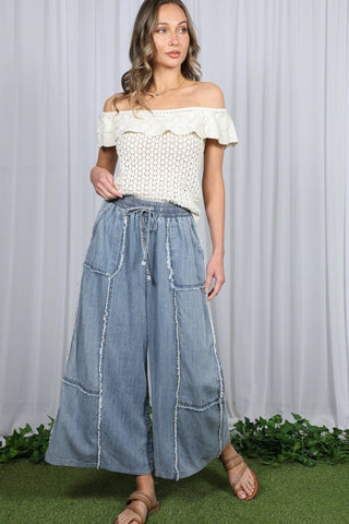 Harper Chambray Palazzo Pants