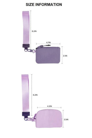 Dual Pouch Wristlet Keychain Wallet | Multiple Options
