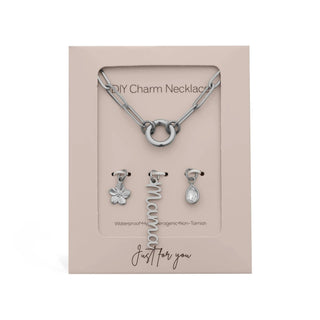 Mama Charm Holder Necklace Gift Set | 18K Gold Stainless Steel