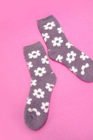 Fleece Plush Daisy Fuzzy Socks
