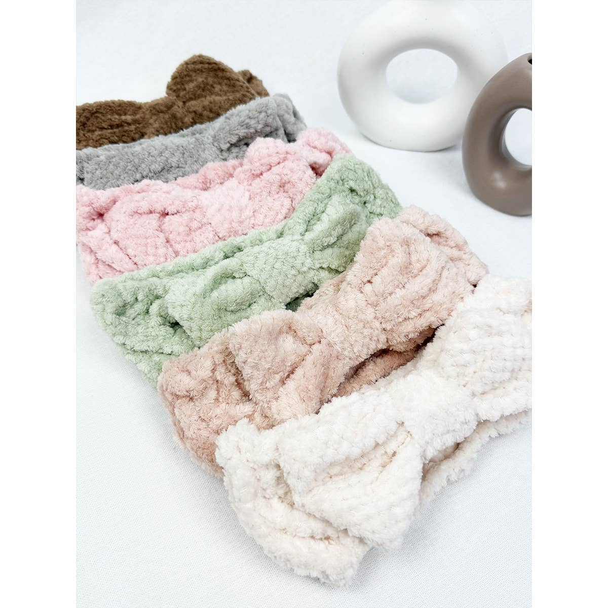 Waffle Texture Bow Spa Headband