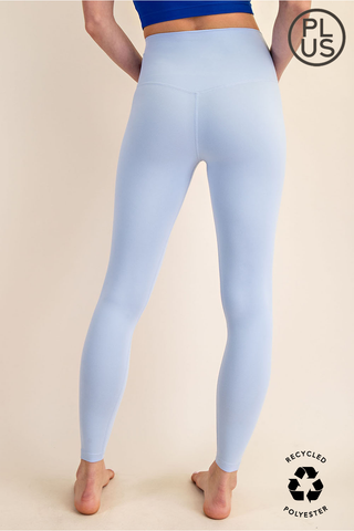 Plus Size Two Line Yoga Stitch Full Length Leggings | Multiple Colors