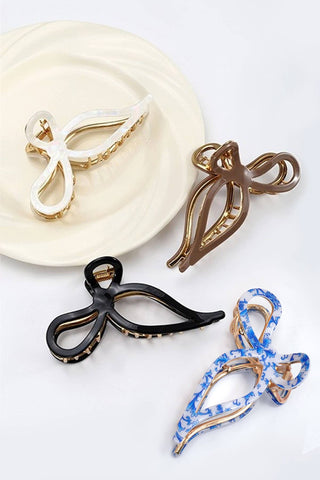 Jumbo Cellulose Bow Hair Claw Clip