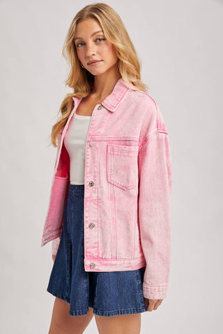 Darby Denim Button Down Oversized Jacket | Black Wash