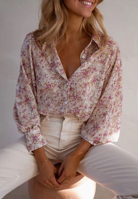 Floral Button Blouse