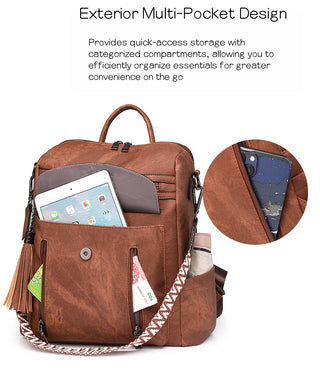 Lillian 6-Pocket Bookbag/Diaper Bag