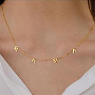Mama Spaced Stainless Steel Necklace | Metal Options