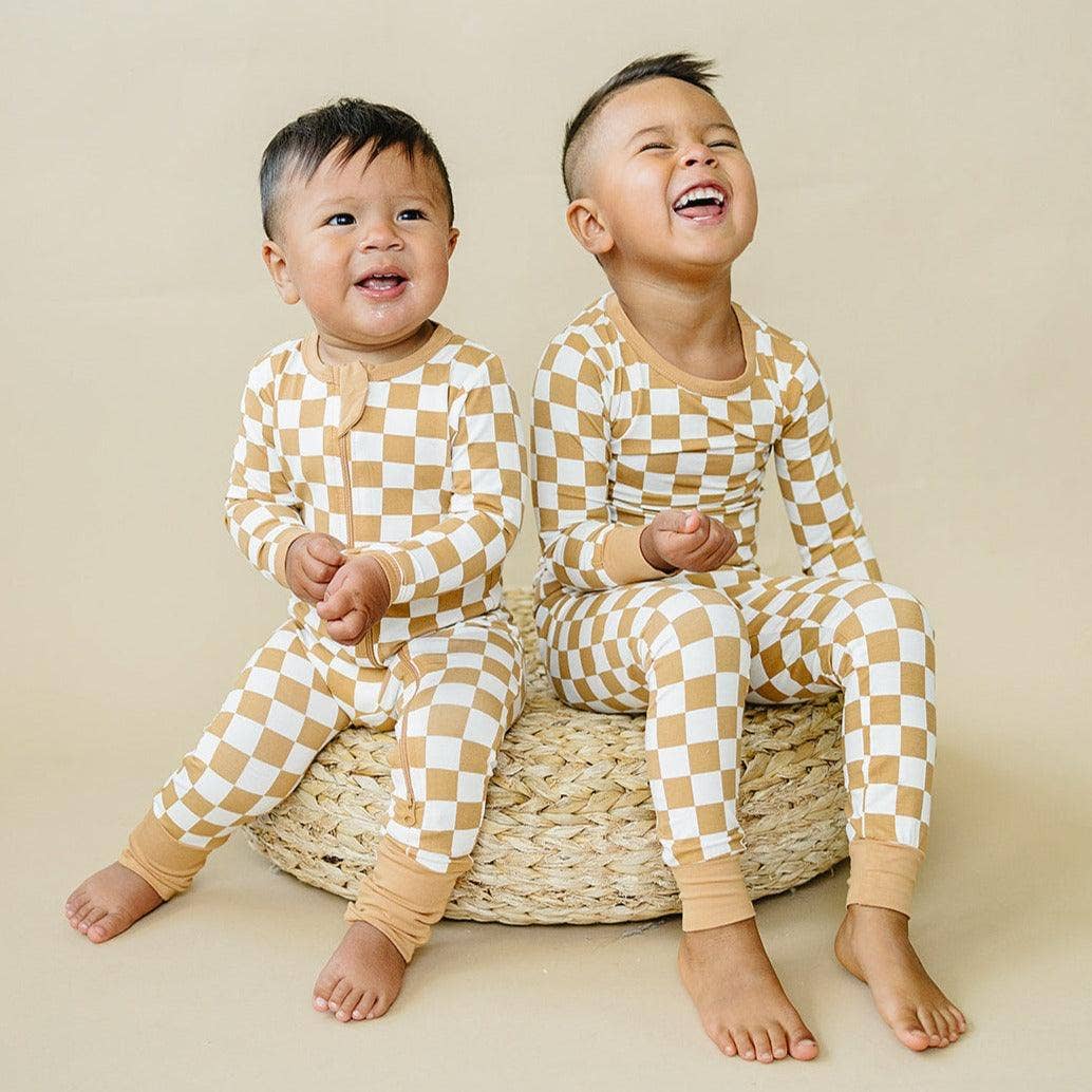 Golden Coast Check Bamboo Zippy