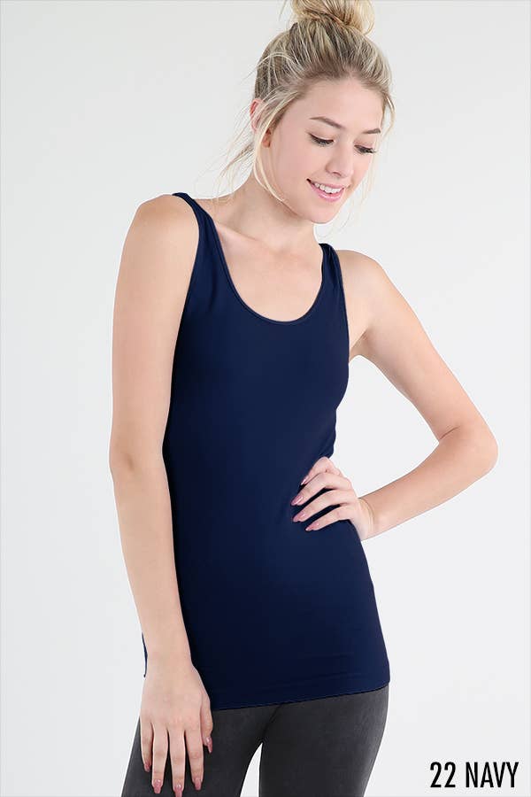 Plain Jersey Tank Top | Black