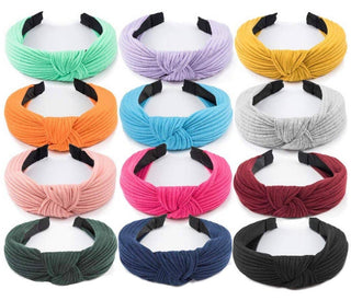 Solid Knit Knot Headbands | Multiple Colors