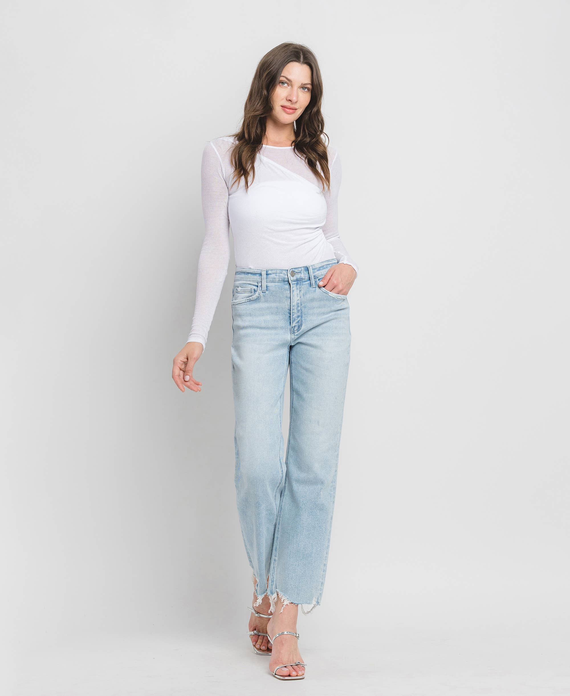 Vervet Meritorious High Rise Slim Wide Jeans