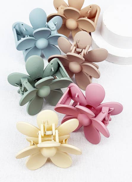 Matte Tone Daisy Hair Claw Clip | Multiple Colors