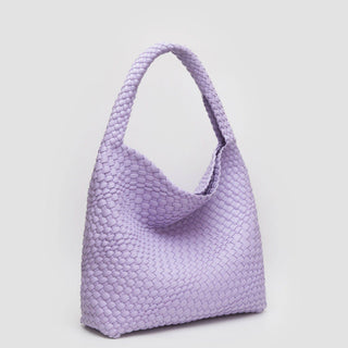 Tiara Woven Hobo Tote Bag With Pouch | Tan