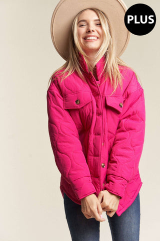Kessa Plus Size Puffer Jacket | Light Mocha