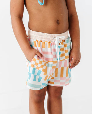 Checkered Sorbet Swim Shorts