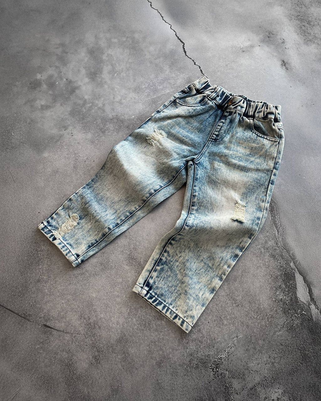 Toddler Relaxed Straight Light Acid Wash Denim