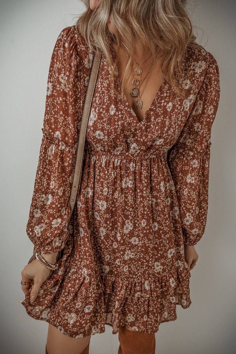 Betsy Boho Floral Mini Dress