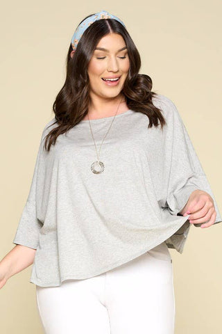 Courtney Flare-Sleeved Cotton Blouse | Plus Size