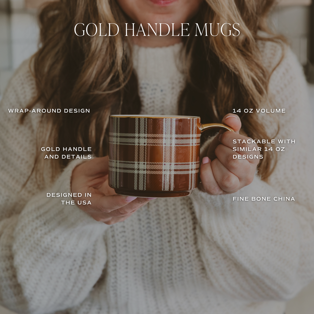 Fall Brown Plaid Coffee Mug