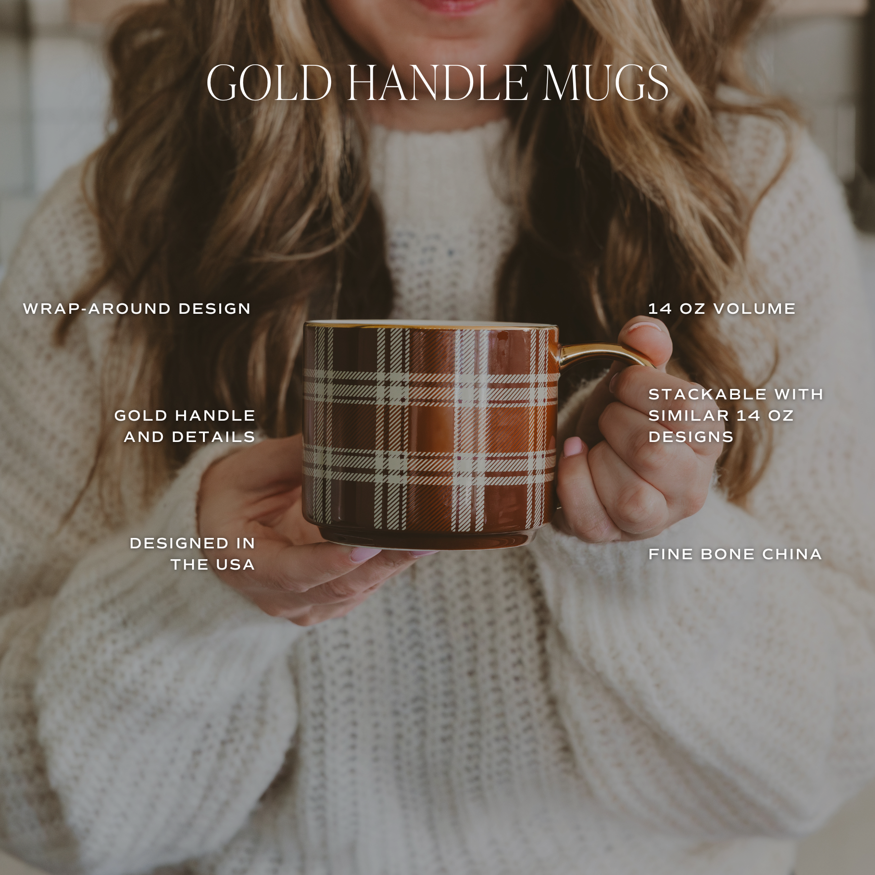 Fall Brown Plaid Coffee Mug