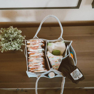 Diaper Caddy in Gray: Large (16 x 10 x 7")
