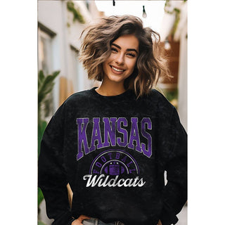 Kansas Wildcats Mineral Sweatshirts | Mineral Grey