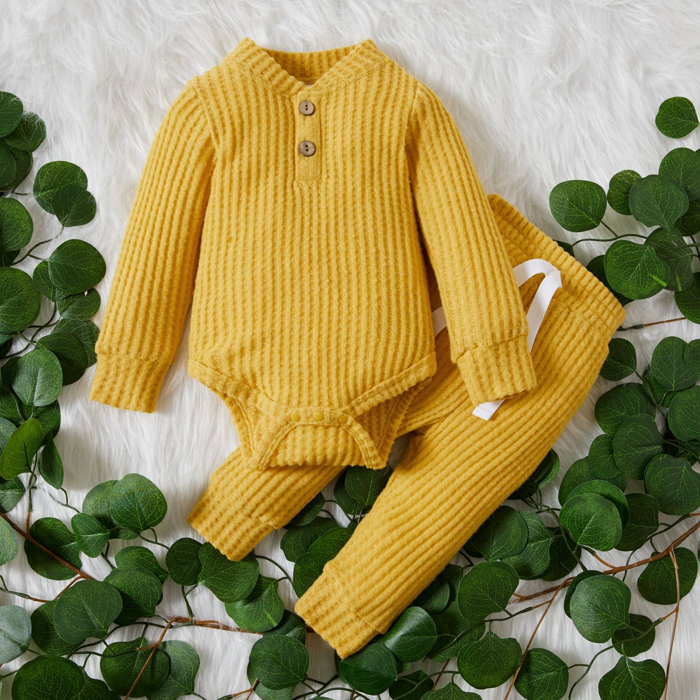 Wally Waffle Knit Set | Rust