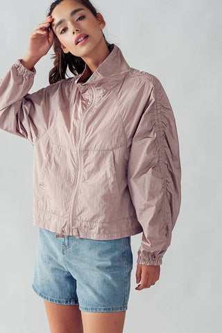 Bella Lightweight Zip Up Jacket | Dusty Pink