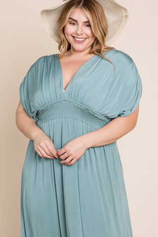 Betsy Ruched Maxi Dress | Plus