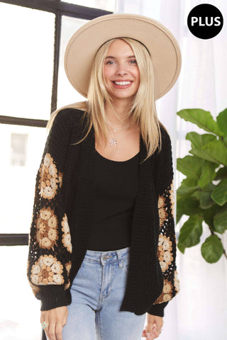 Plus Size Carlie Crochet Cardigan
