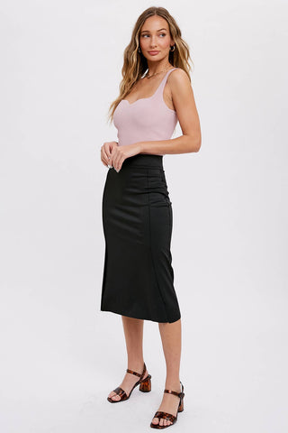 Essential Ribbed Tank - Black