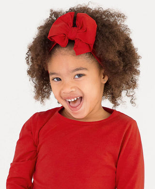 Girls Red Big Bow Headband | One Size