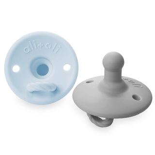 Pacifier Set Round | Iron + Sky