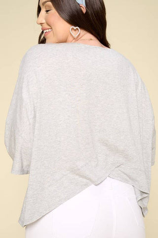 Courtney Flare-Sleeved Cotton Blouse | Plus Size