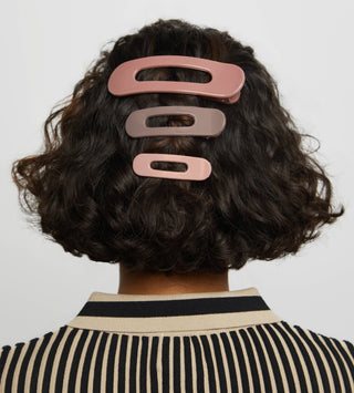 Flat Lay Claw Clip 3pc Flat | Ultra Glossy Terracotta
