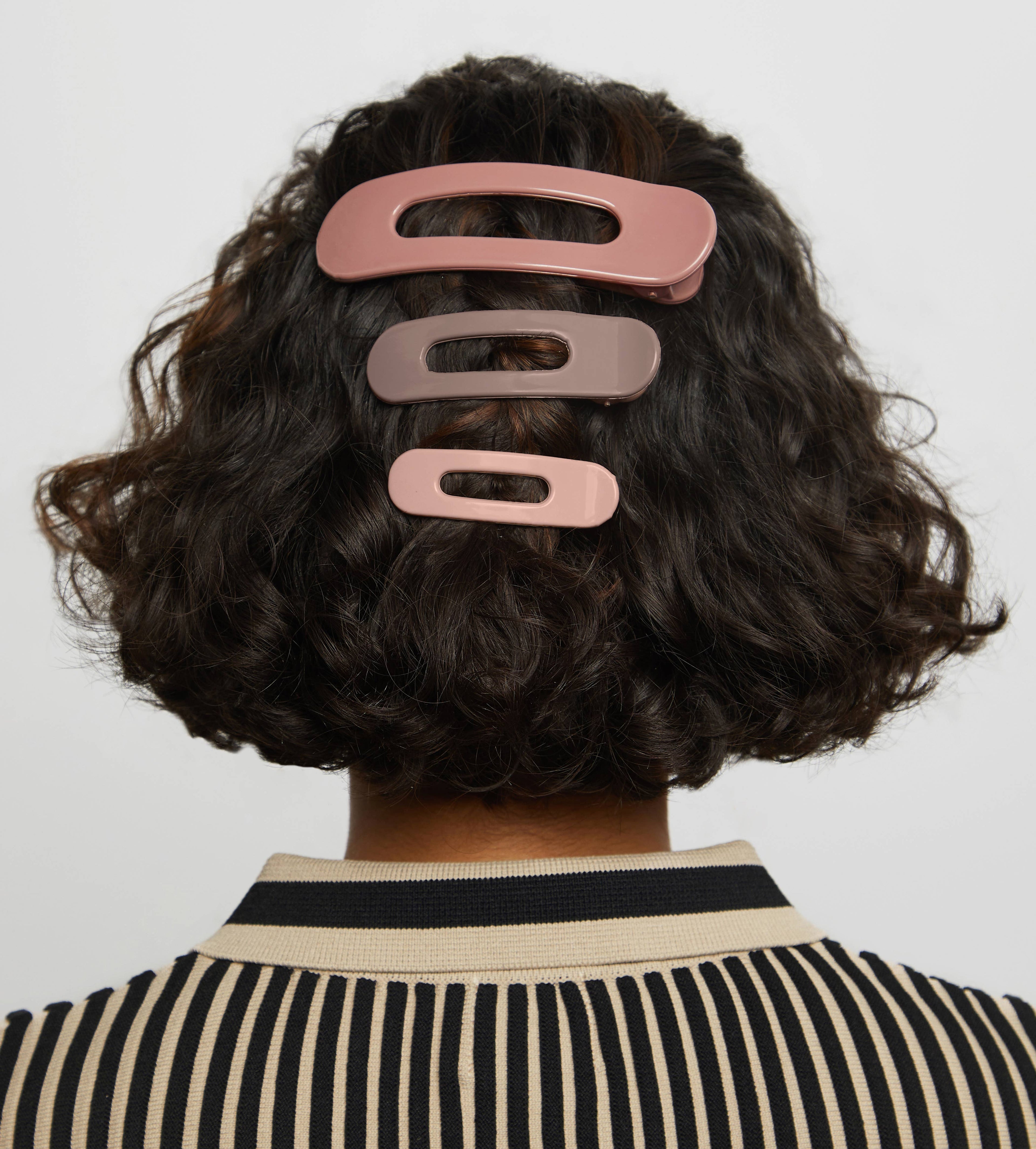 Flat Lay Claw Clip 3pc Flat | Ultra Glossy Terracotta