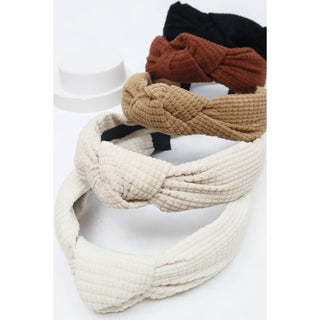 Waffle Texture Knotted Headband | Multiple Colors