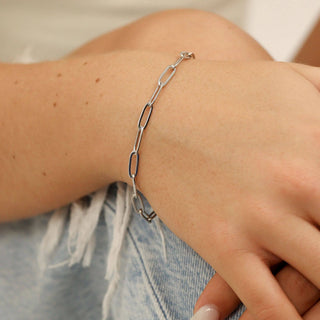 7" Paperclip Chain Bracelet | 18K PVD Stainless Steel