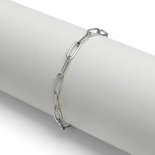 Paperclip with Charm Keeper Chain Bracelet | Stainless Steel + 18K PVD