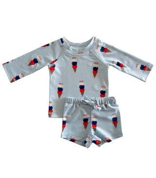 Mar Rashguard Set | Blue Ice Cream