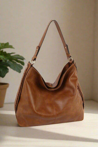 Braided Side Detail Hobo Bag | Sage