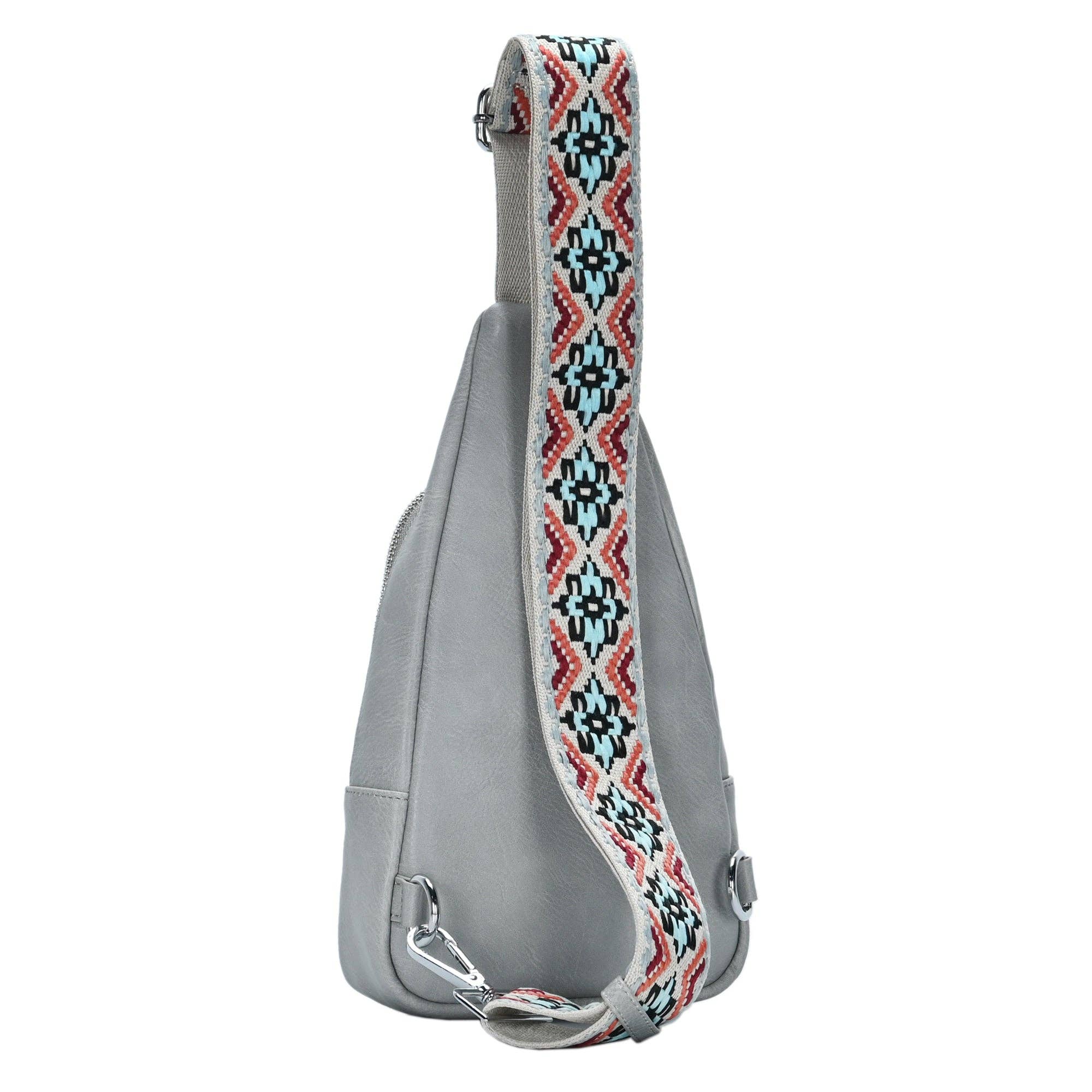 Zoey Boho Sling Bag with Guitar Strap | Green