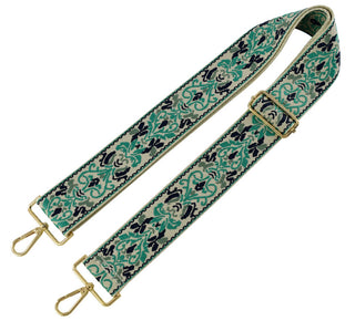 Boho Adjustable Women's Handbag Guitar Strap | Navy + Tan