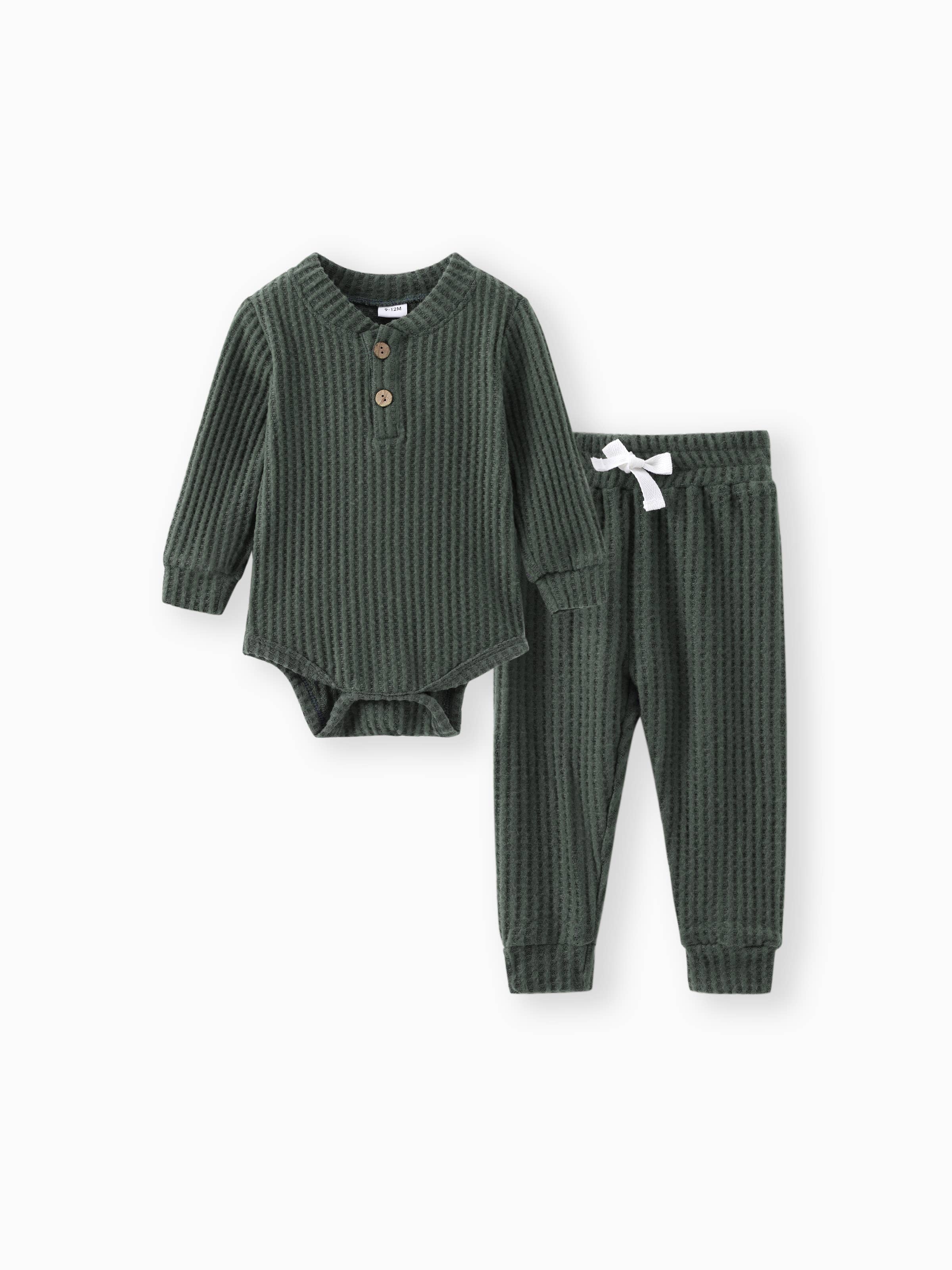 Wally Waffle Knit Set | Rust