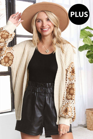 Plus Size Carlie Crochet Cardigan