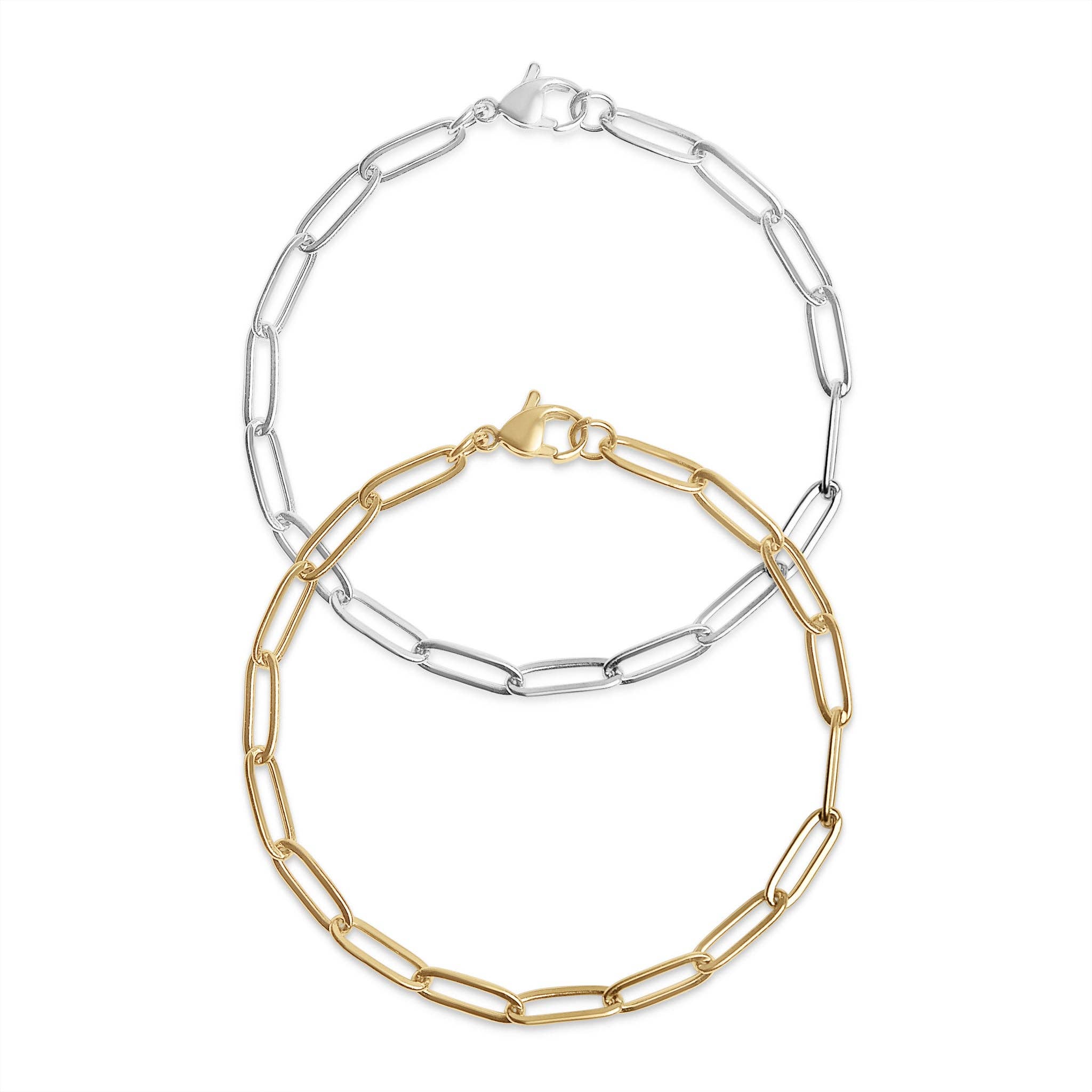 7" Paperclip Chain Bracelet | 18K PVD Stainless Steel