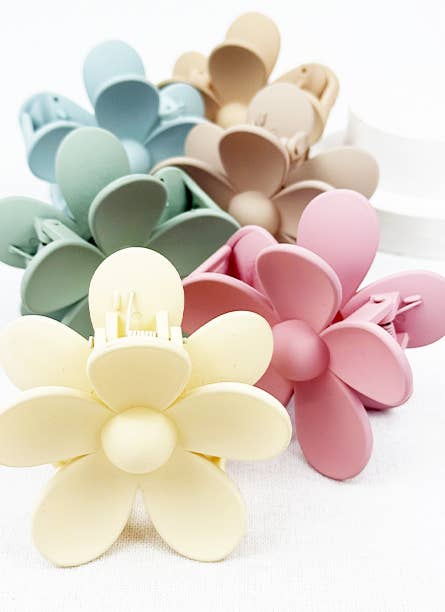 Matte Tone Daisy Hair Claw Clip | Multiple Colors