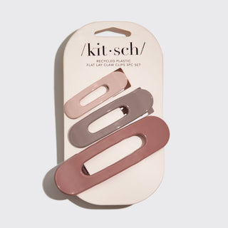 Flat Lay Claw Clip 3pc Flat | Ultra Glossy Terracotta
